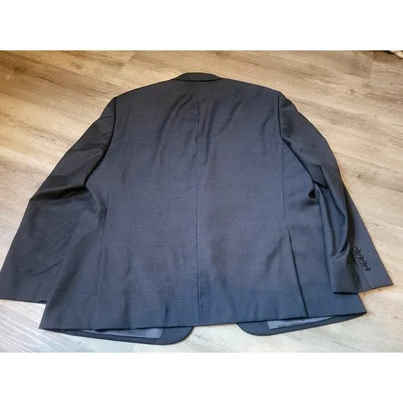 Hickey‎ Freeman Men's Suit Size 46S Black 98% Wool - Picture 7 of 9